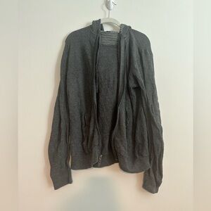 vince gray zip up sweater jacket Large